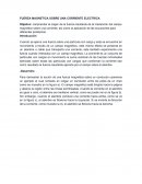 FUERZA MAGNETICA SOBRE UNA CORRIENTE ELECTRICA