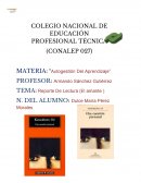 Reporte de lectura (El amante )