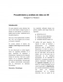 Procedimiento y análisis de video en 2D