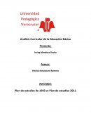 Actividad: Plan de estudios de 1993 vs Plan de estudios 2011