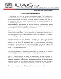 Proceso de aprendizaje. Los elementos del proceso. Página 1