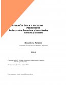La inversión financiera y los criterios morales y sociales