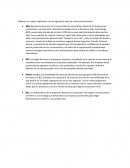 Elaborar un cuadro explicativo con los siguientes tipos de comercio electrónico