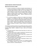 Ejercicios 3 unidad Calidad Aplicada a Gestión Empresarial.