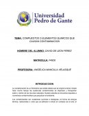 COMPUESTOS O ELEMENTOS QUIMICOS QUE CAUSAN CONTAMINACION