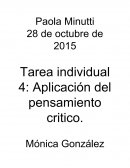 Tarea individual: Aplicación del pensamiento critico