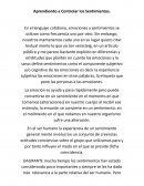 Aprendiendo a Controlar los Sentimientos