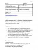 Temas principales del área de administración