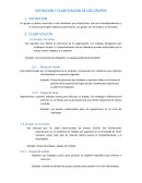 DEFINICION Y CLASIFICACION DE LOS GRUPOS