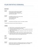 Plan dietético semanal