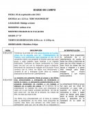 Diario de campo del 30 de septiembre