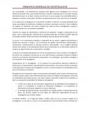 PRINCIPIOS GENERALES DE INVESTIGACIÓN