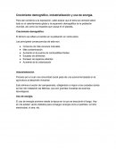 Crecimiento demográfico, industrialización y uso de energía