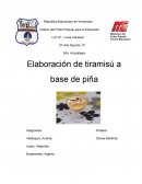 Elaboración de tiramisú a base de piña