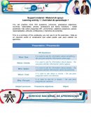 English Support material / Material de apoyo