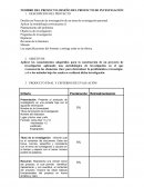 Diseñar un Proyecto de investigación de un tema de investigación personal.