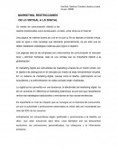 MARKETING, RESTRICCIONES DE LO VIRTUAL A LO DIGITAL