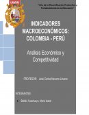 Los grandes Indicadores macroeconomicos peru colombia