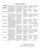 RUBRICA DE EXPOSICIÓN: ASPECTOS