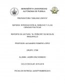 REPORTE DE LECTURA: “EL PRÍNCIPE” DE NICOLÁS MAQUIAVELO