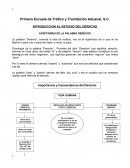 INTRODUCCION AL ESTUDIO DEL DERECHO ACEPCIONES DE LA PALABRA DERECHO