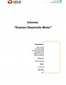 Examen de desarrollo motor, recreación, expresión corporal