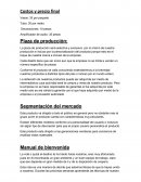 La plaza de producción será selectiva y exclusiva por lo mismo de nuestra producción e incluso por la personalización del producto