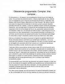 Reseña obsolencia programada. Página 1