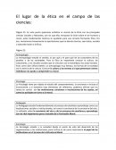 El lugar de la ética en el campo de las ciencias