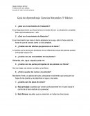 Guía de Aprendizaje Ciencias Naturales 3° Básico