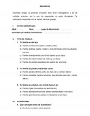 Encuesta sobre tipo de familia y autoestima