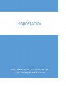 La hidrostática es la rama que estudia el comportamiento de los líquidos en equilibrio