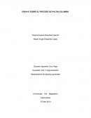 ENSAYO SOBRE EL PROCESO DE PAZ EN COLOMBIA