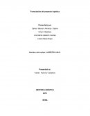 Formulación del proyecto logística