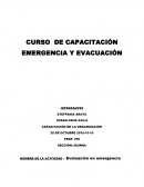CURSO DE CAPACITACIÓN EMERGENCIA Y EVACUACIÓN
