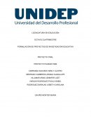 FORMULACIÓN DE PROYECTOS DE INVESTIGACIÓN EDUCATIVA PROYECTO PAGINAS WEB