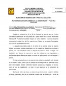 Actividades de acercamiento a la observación y práctica escolar