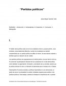 Los partidos políticos: Introducción, antecedentes, desarrollo, Conclusión