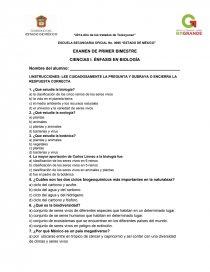 CIENCIAS I. ÉNFASIS EN BIOLOGÍA. Página 1