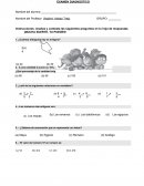 MATEMÁTICAS II EXAMEN DIAGNOSTICO
