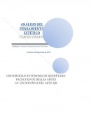 ANÁLISIS DEL PENSAMIENTO ESTÉTICO