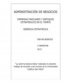 Como se da ENSAYO SOBRE EMPRESAS FAMILIARES Y ENFOQUES ESTRATÉGICOS EN EL TIEMPO