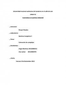 Informe de lab Coloración de complejos. Página 1