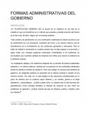 FORMAS ADMINISTRATIVAS DEL GOBIERNO