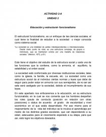 Educación y estructural- funcionalismo. Página 1