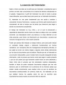 La esencia del historiador