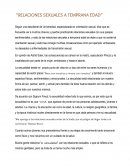 LAS RELACIONES SEXUALES A TEMPRANA EDAD