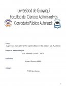 Aspectos más relevantes aprendidos en las Clases de Auditoria