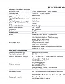 ESPECIFICACIONES TECNICAS FOTOCOPIADORA. Página 1