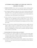 Actividades ludicas sobre las victimas del conflicto armado en Colombia